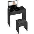 thumbnail image 1 of HOMCOM Vanity Set with Mirror and Cushioned Stool for Bedroom, 1 of 10
