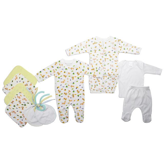 Bambini Neutral Newborn Baby 10 Pc Layette Baby Shower Gift Set