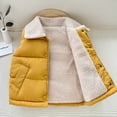 thumbnail image 2 of FAOWME 2025 Winter Children Vest Lamb Coat Yellow 2-3 Years, 2 of 4