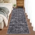 thumbnail image 2 of HOMERRY Runner 2' x 6' Rug Washable Modern Solid Pattern Hallway Runner Indoor Carpet for Doorway, Gray, 2 of 5