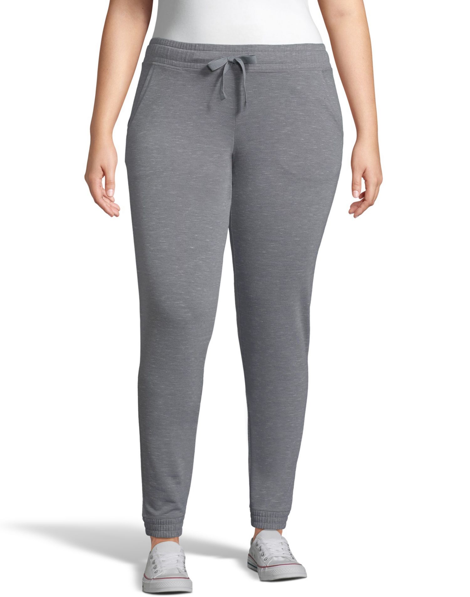 Hanes Womens French Terry Jogger with Pockets, XL, Dada Grey Heather
