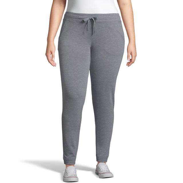 Hanes Womens French Terry Jogger with Pockets, XL, Dada Grey Heather
