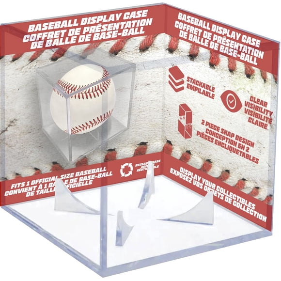 Baseball Display Case - Clear and Square - Display and Preserve Single Baseballs