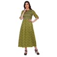 thumbnail image 2 of Moomaya Printed Kurta Summer Wear Ladies Kurti Front Slit Tunic Tops Women, 2 of 5