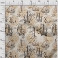 thumbnail image 2 of oneOone Polyester Spandex Light Brown Fabric Nautical Prints Sewing Material Print Fabric By The Yard 56 Inch Wide, 2 of 3
