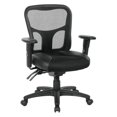 thumbnail image 1 of ProGrid High Back Manager Office Chair with Black Leather and Mesh Seat, 1 of 9