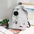 thumbnail image 2 of Fashion Neutral Backpack Bag Shoulder Canvas School Girls Boy Handbag Gray, 2 of 7