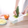 thumbnail image 2 of Fufafayo Vegetable Cutting Machine Multi-Function Shredder, Stainless Steel Kitchen Slicer, Home Food Chopper for Cabbage Carrot Cucumber, Vegetable Cutter Planer for Salad Prep, 2 of 5