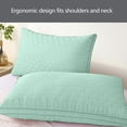 thumbnail image 4 of EazyTech Queen Size Knitted Weave Pillow 20x30 Inches Super Soft Breathable Removable Cotton Cover for Comfortable Sleeping Support Green, 4 of 6