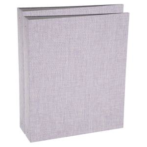 Uxcell 3 Ring Binder, 2 Pcs A4 Size Flexible Round Binder Big Capacity Linen Planner Binder for Business Home Classroom, Light Purple