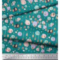 thumbnail image 2 of Soimoi Green Poly Georgette Fabric Dot & Arrow Tribal Print Sewing Fabric Yard 42 Inch Wide, 2 of 5
