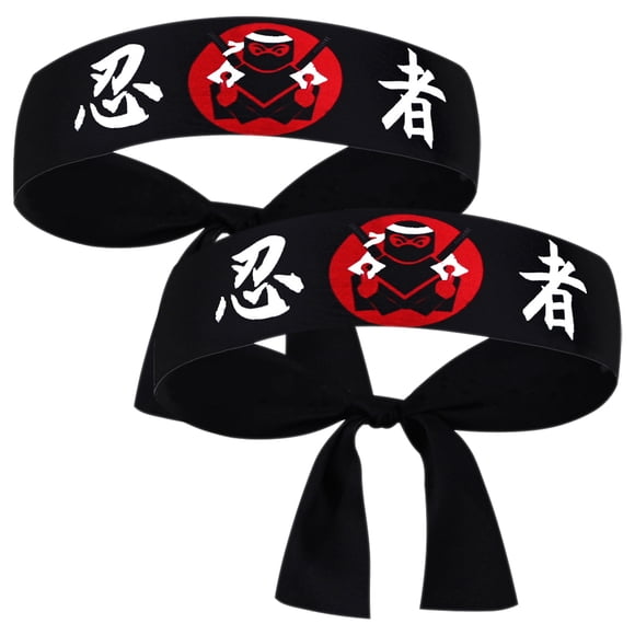 2Pcs Japanese Style Chef Headband for Kitchen Use Decorative Karate Headband Set