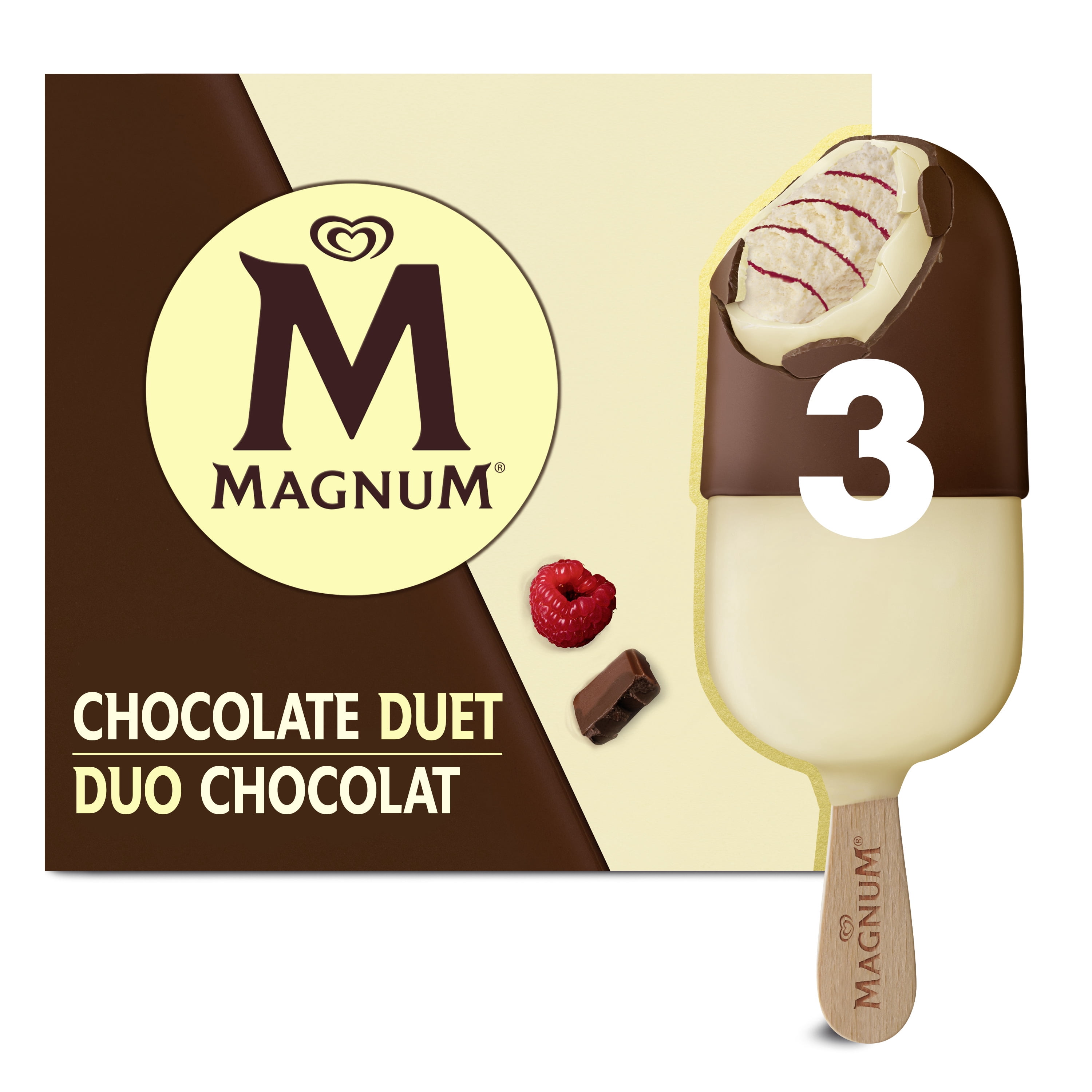 Magnum Chocolate Duet Ice Cream Bars, 3 x 85 mL