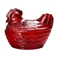 thumbnail image 1 of Glass Candy Jar Red Rooster Shape Large with Airtight Lid for Home, 1 of 7