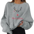 thumbnail image 1 of 2025 Chandails de Noël pour Femmes Crop Top des Fêtes à Manches Longues Chandails à Enfiler Imprimé Graphique Amusant Confortable Chandails à Manches Longues pour Femmes Col Rond Chandail de Base à Manches Longues pour Femmes, 1 of 6