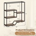 thumbnail image 3 of Gymax Wall Mounted Wine Rack 6-Tier Hanging Bar Shelf w/ Bottle Display Shelf, 3 of 9