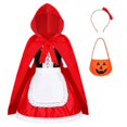 thumbnail image 1 of for Women Halloween Dress Attire Little Red Riding Hood Outfit Performance Apparel for Parties and Events, 1 of 7