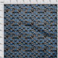 thumbnail image 4 of oneOone Georgette Viscose Blue Fabric Geometric Craft Projects Decor Fabric Printed By The Yard 42 Inch Wide, 4 of 5