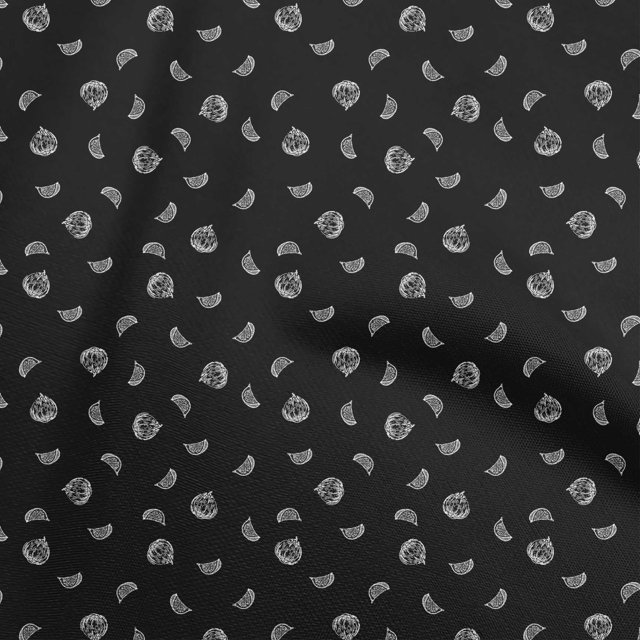 oneOone Rayon Black Fabric Fruits Sewing Craft Projects Fabric Prints By Yard 56 Inch Wide