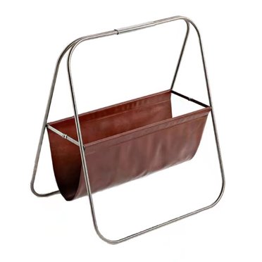 Desktop Magazine Holder, Free Standing Floor Desk and Table Top Storage and Display Stand Stainless Steel Leather Stable Strong Bearing Elegant Floor Standing Book Newspaper Holder