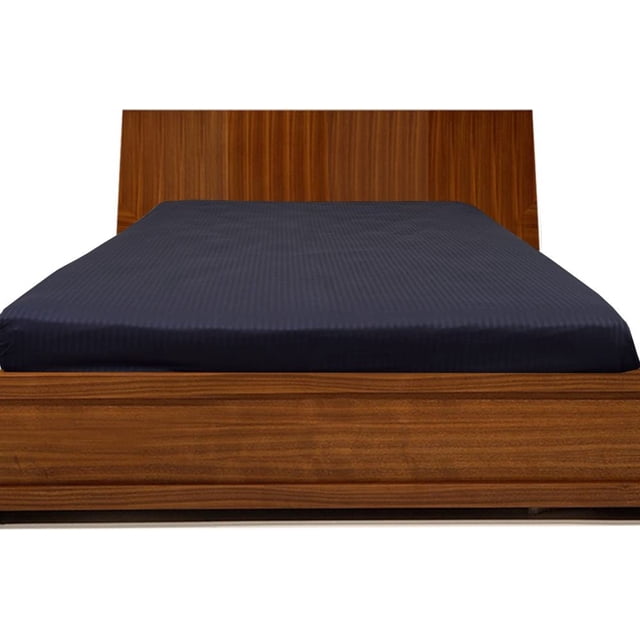 1200 Thread Count 100% Egyptian Cotton 3-Piece Fitted Sheet ( 1 Fitted Sheet + 2 Pillow Covers) 24 Inches Deep Pocket Size Stripe Pattern