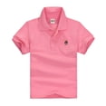 thumbnail image 1 of Chandail Polo pour Garçons Rose Chemises d'Uniforme pour Garçons Chandail de Rugby pour Garçons Polos à Manches Courtes pour Garçons Tenue pour Garçons 7-8 Ans, 1 of 2