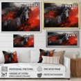 thumbnail image 4 of Designart art Mural Encadré Moderne Rouge à Cadre Noir, Décoration Murale Encadrée Cheval Animal, Cheval Rouge Vif Rouge Noir I, Décoration d'Art Mural Encadré Cheval, Cadre Noir 40x30 Pouces, 4 of 5