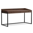 thumbnail image 1 of Allora 60" Industrial Solid Wood Computer Desk in Charcoal Brown, 1 of 9