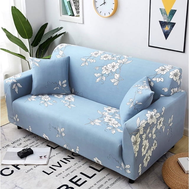TFixol Stretchable Sofa Slipcover with Free Pillowcase, Durable Polyester Fabric, Fits 145-185cm Double Seats, Multicolor Design