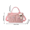 thumbnail image 2 of Diaper Bag For Infant Large Capacity Pockets Wrap Straps For Stroller Pendant Bear Brooch Infant Bottle Diaper Postpartum Infant Pack, 2 of 5
