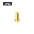 thumbnail image 3 of Unique Bargains Brass Hex Bolts, M8x20mm 5 Pack Fully Thread Grade 4.8 Machine Screws, 3 of 4