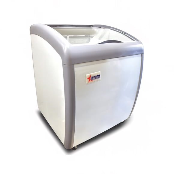 Omcan 31455 26 1/4" Mobile Ice Cream Freezer w/ 2 Baskets - White, 110v