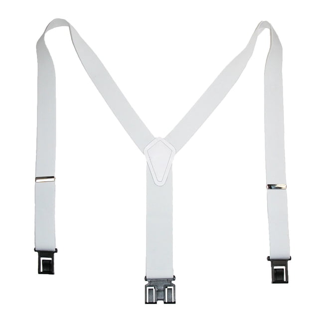 Perry Suspenders Mens Elastic Hook End 1 1/2 Inch Suspenders - Black, Regular