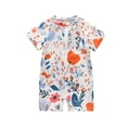 thumbnail image 4 of Gubotare Baby Boy Rashguard Swimsuit Newborn Infant Baby Boy One Piece Swimsuit Short Sleeve Rash Guard Swimwear Sun Protection Bathing Suits 2t 3t (Orange,2-3 Years), 4 of 4