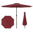 thumbnail image 1 of Costway Parasol de Patio 12 Pi Parasol de Marché Extérieur avec Manivelle 8 Nervures Robustes Rouge, 1 of 10