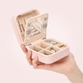 thumbnail image 2 of Personalized Jewelry Box for Women - Cute Pink Travel Accessories Essentials, College Graduation Gift, Room Decor, 2 of 7