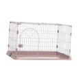 thumbnail image 4 of GROWTH TANK Cage pour Chien Cage de Transport Réutilisable Porte Plate à Installer Boîte Amovible Cage Pliante Rose m, 4 of 9