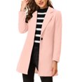 thumbnail image 1 of INSPIRE CHIC Manteau Long Classique à Manches Longues avec Revers Cranté pour Femmes, 1 of 6