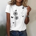 thumbnail image 2 of XZNGL T-shirt à Manches Courtes pour Femmes, Mode d'Été, Imprimé, Col Rond, Haut Ordinaire, 2 of 8