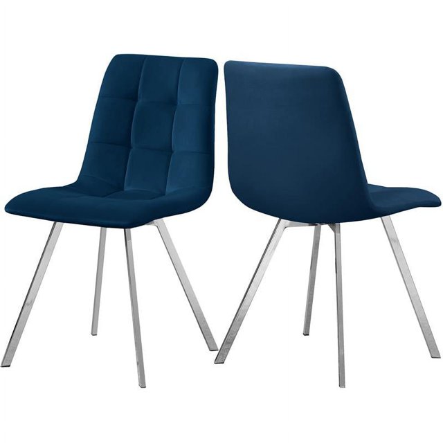 Meridian Furniture Annie Navy Velvet Dining Chair (Set of 2)