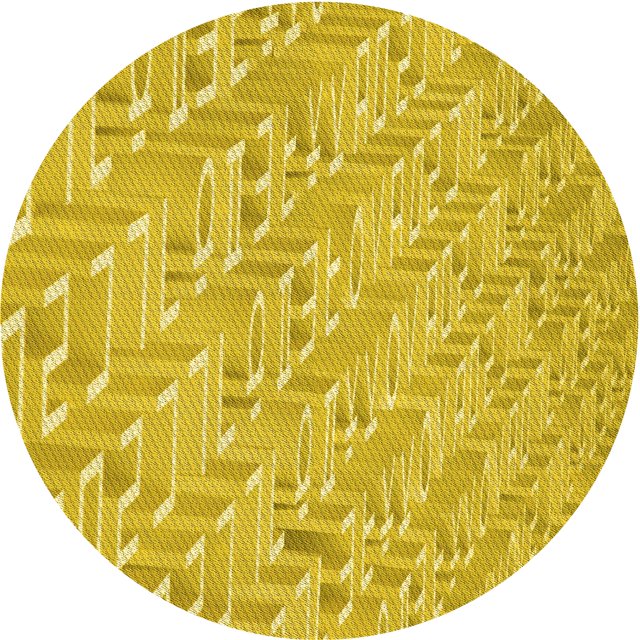 Ahgly Company Tapis Rond Lavable en Machine Intérieur Transitionnel Or Jaune Vif, 6 Pieds Rond