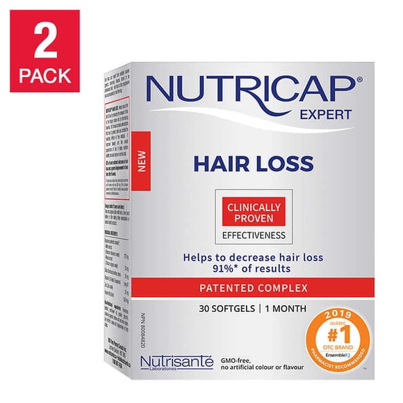 Nutrisanté Nutricap Perte de Cheveux, 30 Capsules Molles, Lot de 2