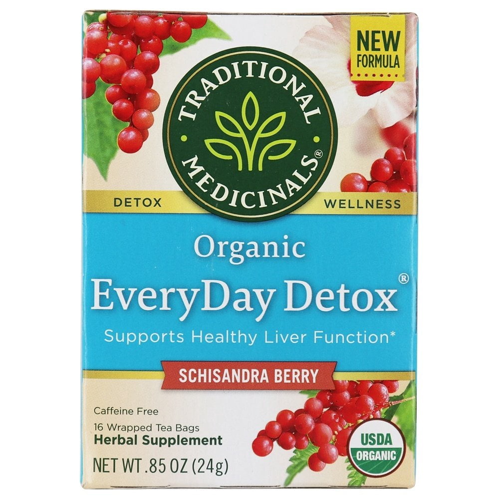 Traditional Medicinals - EveryDay Detox Herbal Tea Schisandra Berry - 16 Tea Bags