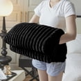 thumbnail image 4 of Oversized Cooling Quilt Wave Design Temperature Regulating 79x59in Double Layer Blanket Black, 4 of 6