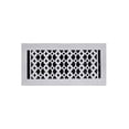 thumbnail image 1 of Floor Vent Cover / Register 6” x 14” with Damper – Prima Decorative Cast Aluminum, Powder Coated, Repaintable Tudor Mushroom Design – For Floors, Walls & Ceilings – VR 100, 1 of 9