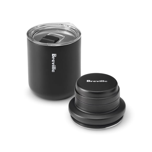 Breville BEA050BTR Shake and Take Thermal Travel Coffee Cup and Cocktail Shaker, Black Truffle