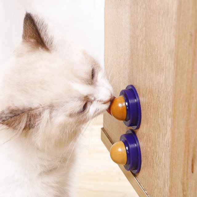 Natural Mint + Various Trace Elements + Gold Isinglass Cat Candy Solid Licking Energy-Ball Catnip Nutrition (random Flavor)