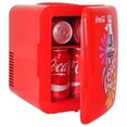 thumbnail image 1 of Coca-Cola 4L Portable Mini Fridge, 6 Can Mini Cooler/ Warmer for Travel, Office & Home- Red, 1 of 9