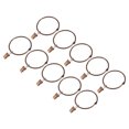thumbnail image 1 of Unique Bargains Anneaux de Rideaux avec Pinces, Lot de 20 Anneaux de Pinces pour Rideaux, Crochets d'Anneaux de Pinces pour Rideaux de 2,5 Pouces (Cuivre), 1 of 5