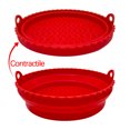 thumbnail image 2 of Pompotops Tapis de Cuisson en SILICONE Réutilisable pour Friteuse à Air Chaud, Plateau de Friteuse Pliable, Liquidation, 2 of 8